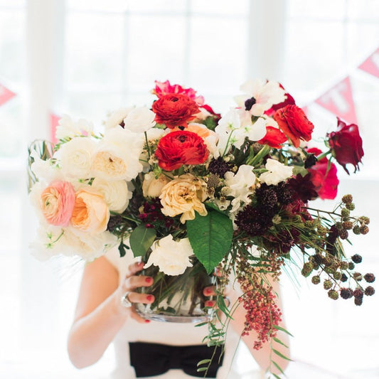How To: FAUX REAL: CREATING THE PERFECT VALENTINE ARRANGEMENTS WITH REAL & FAUX FLOWERS WITH POTTERY BARN