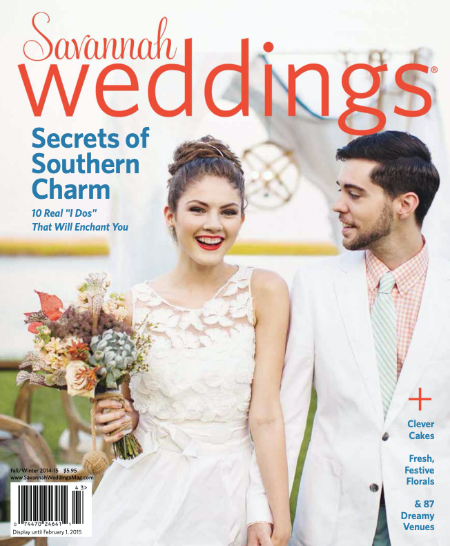 Colonial House of Flowers Succulent Botanical Head Band Featured in Savannah Weddings Magazine