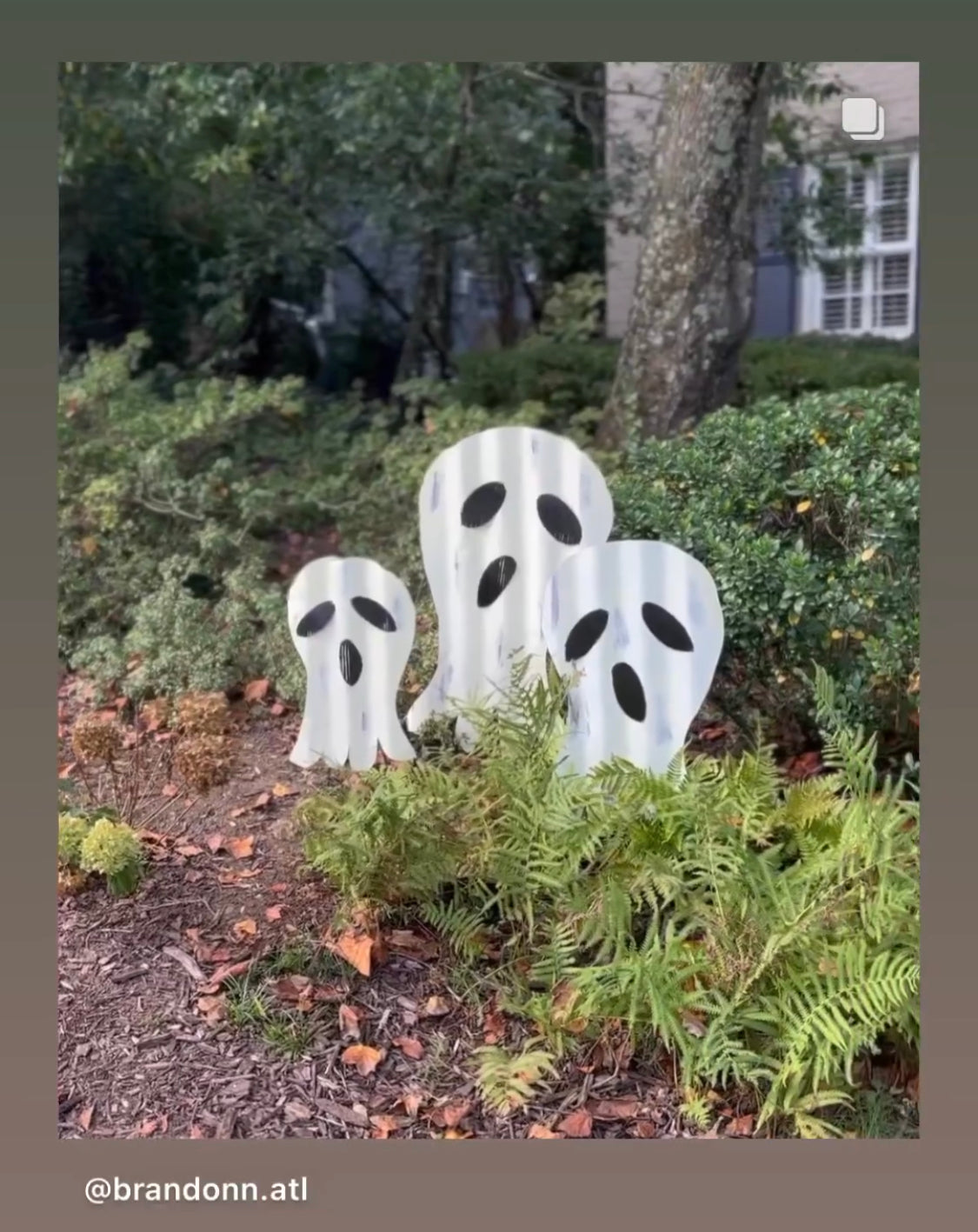 Corrugated Ghosts Halloween Yard Art, Set of 3