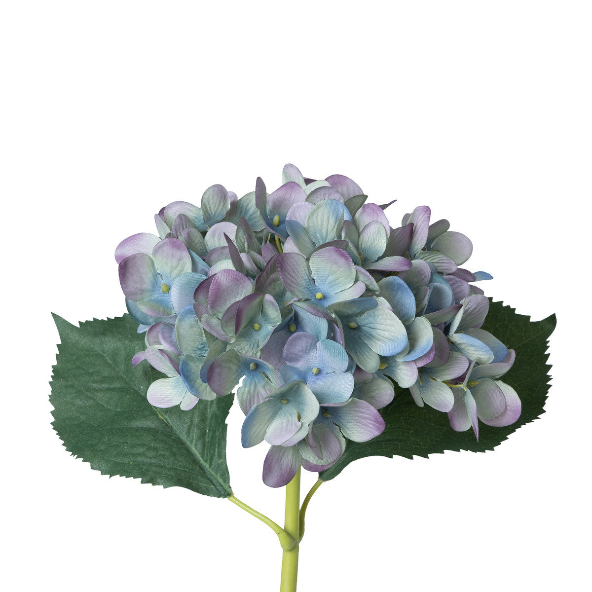 Faux Garden Hydrangea Stem, Blue Plum, Box of 12