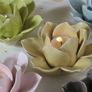 Lotus Tea Light Holder Collection, Box of 4