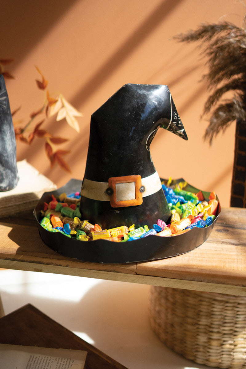 Halloween Recycled Iron Black Witch Hat