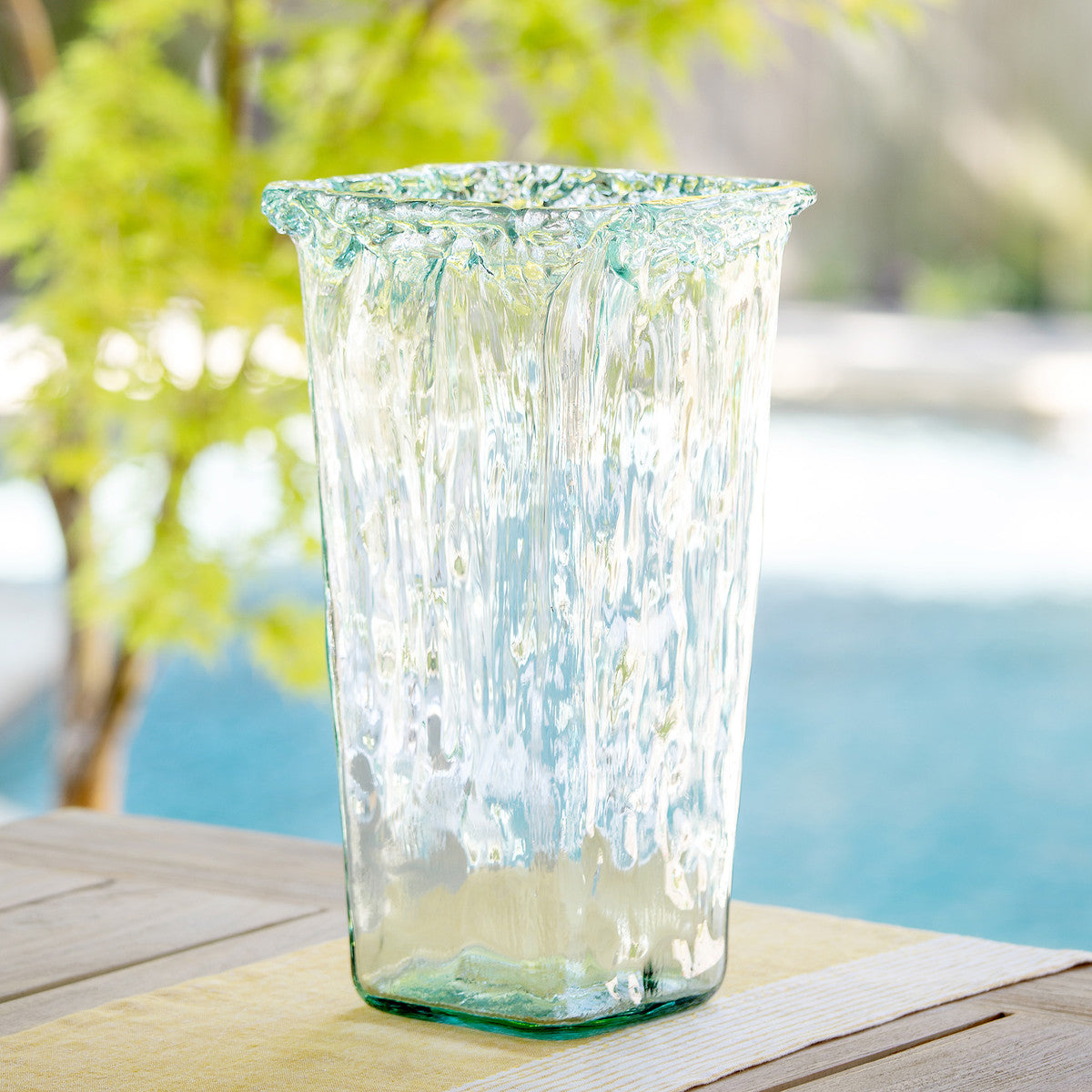 Clear-Square-Glass-Vase-on-Table