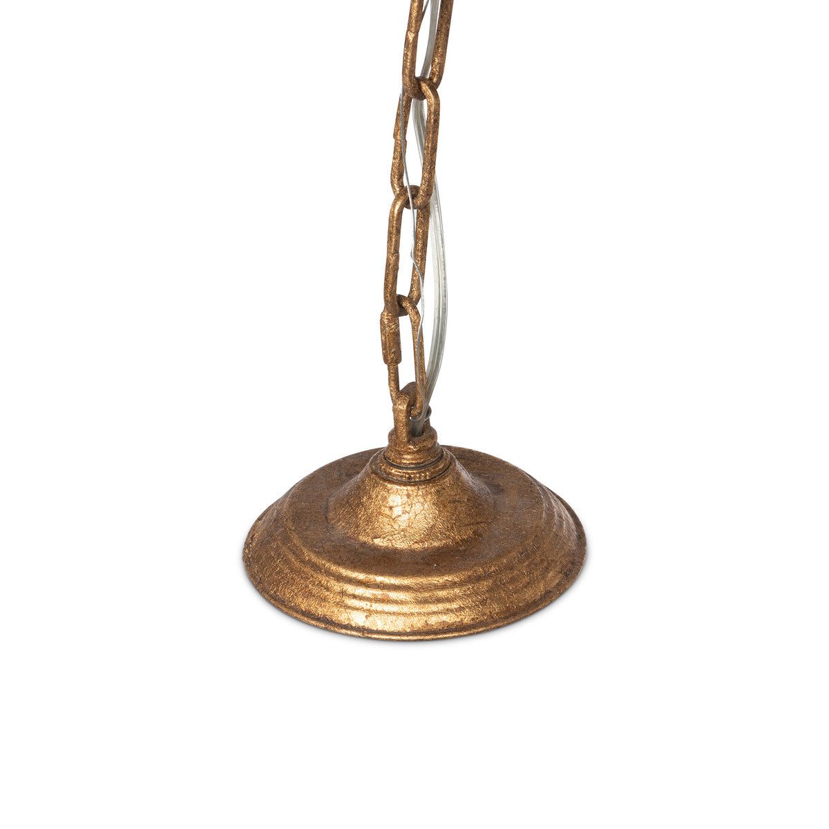 spanish style gold antique chandelier light fixture  detail chain