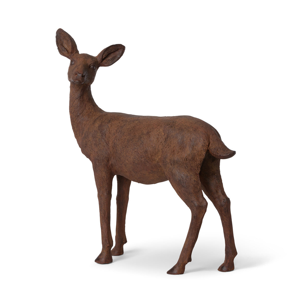 rustic doe decor with white background