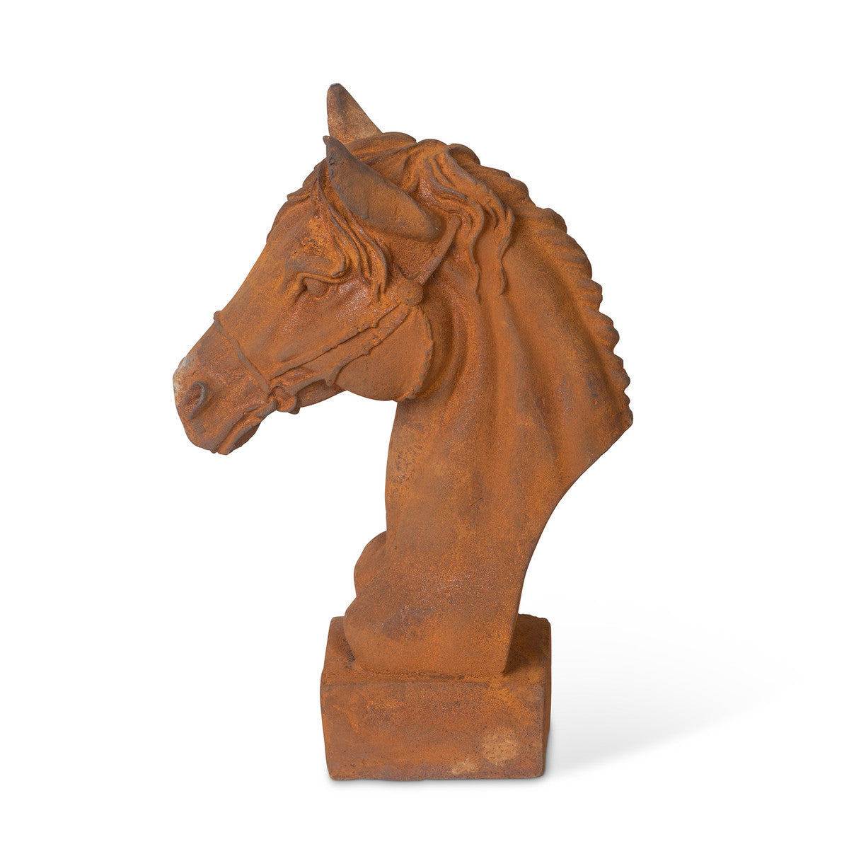 horse aged bust statue