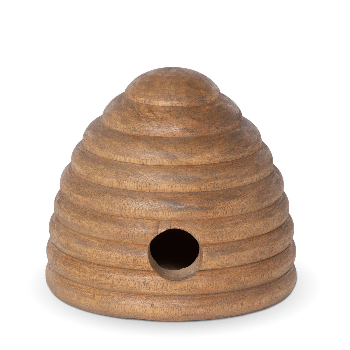 carved wood luxury beehive decor white background