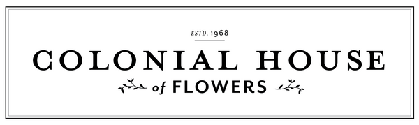 Colonial House of Flowers with Christy Griner Hulsey Black and White Logo 