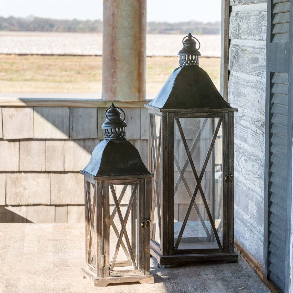 Traditional Country Club Lanterns, Set of 2