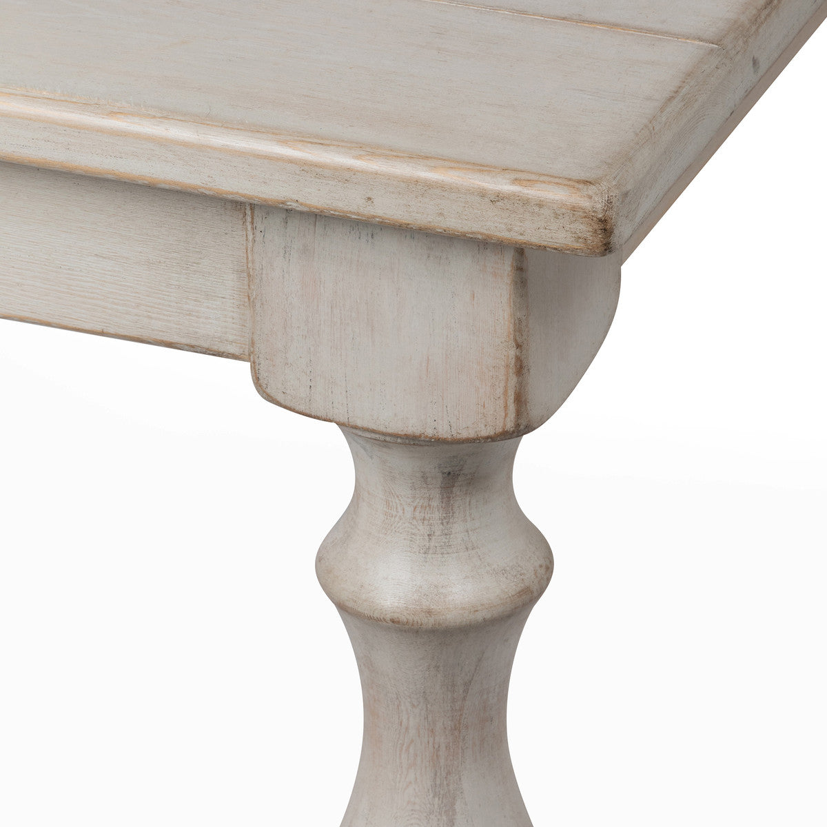 detail shot of pine wood table 