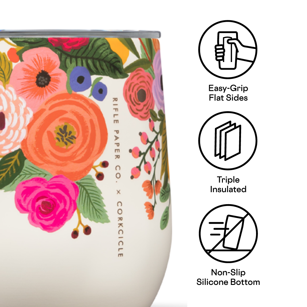 Corkcicle x Rifle Paper Co. Garden Party Stemless Cup, 12 oz