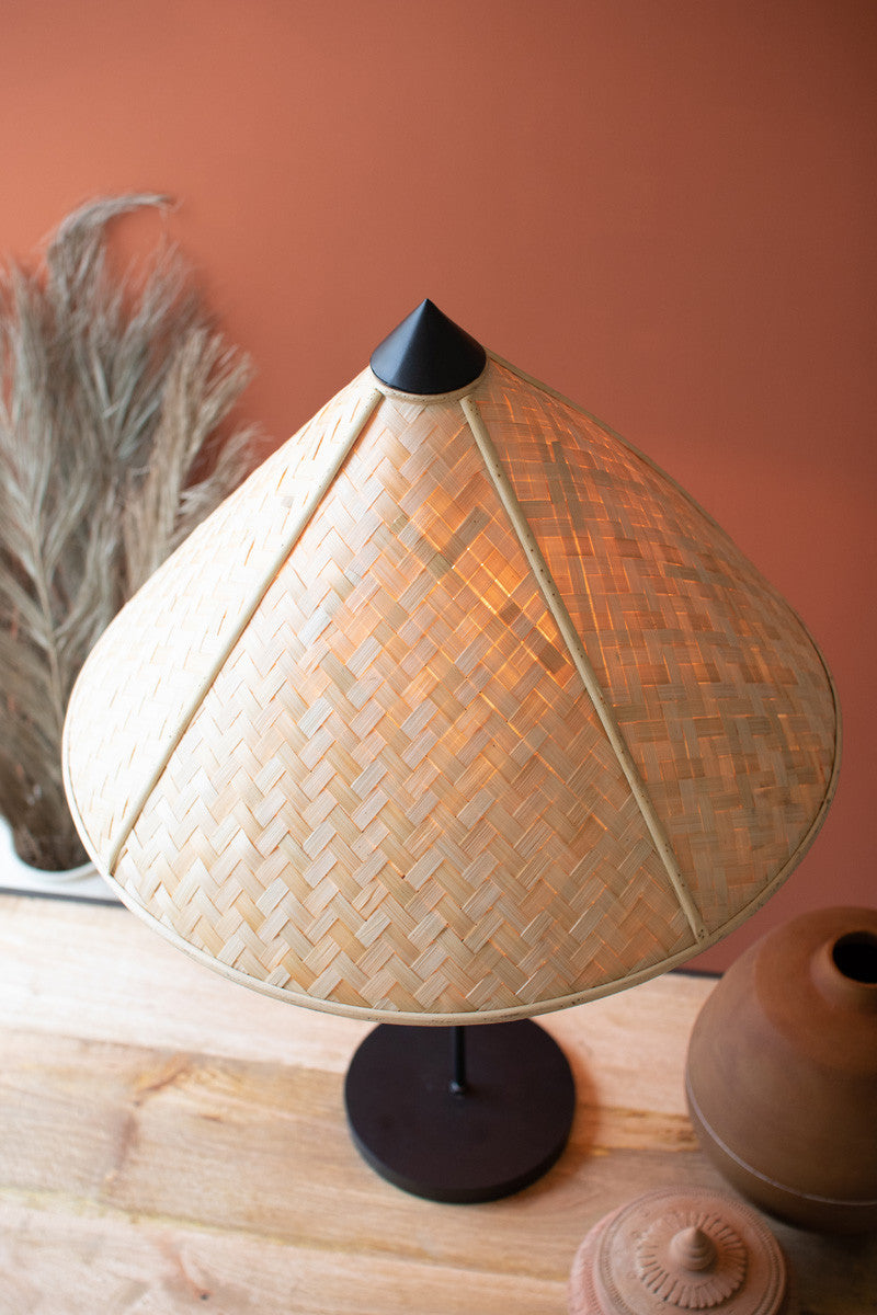 Table Lamp With Rattan Shade