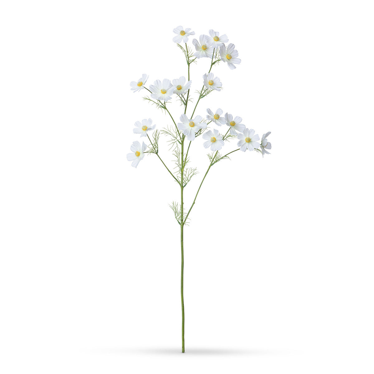 white artificial faux cosmo flower stem