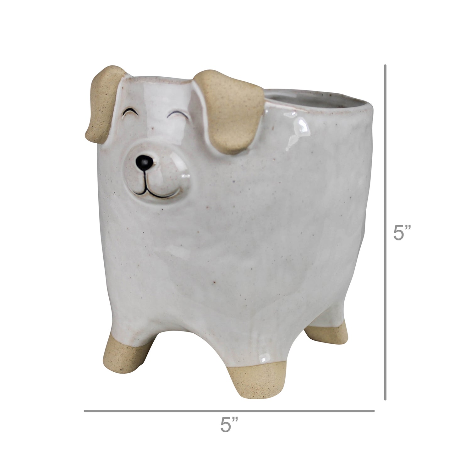 Dog & Cat Ceramic Cache Pot