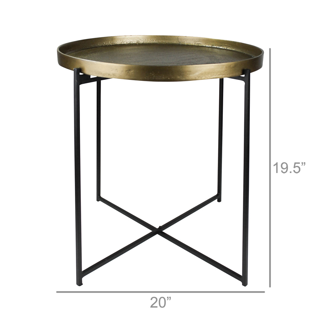 Colony Tray Table, Bronze & Brass