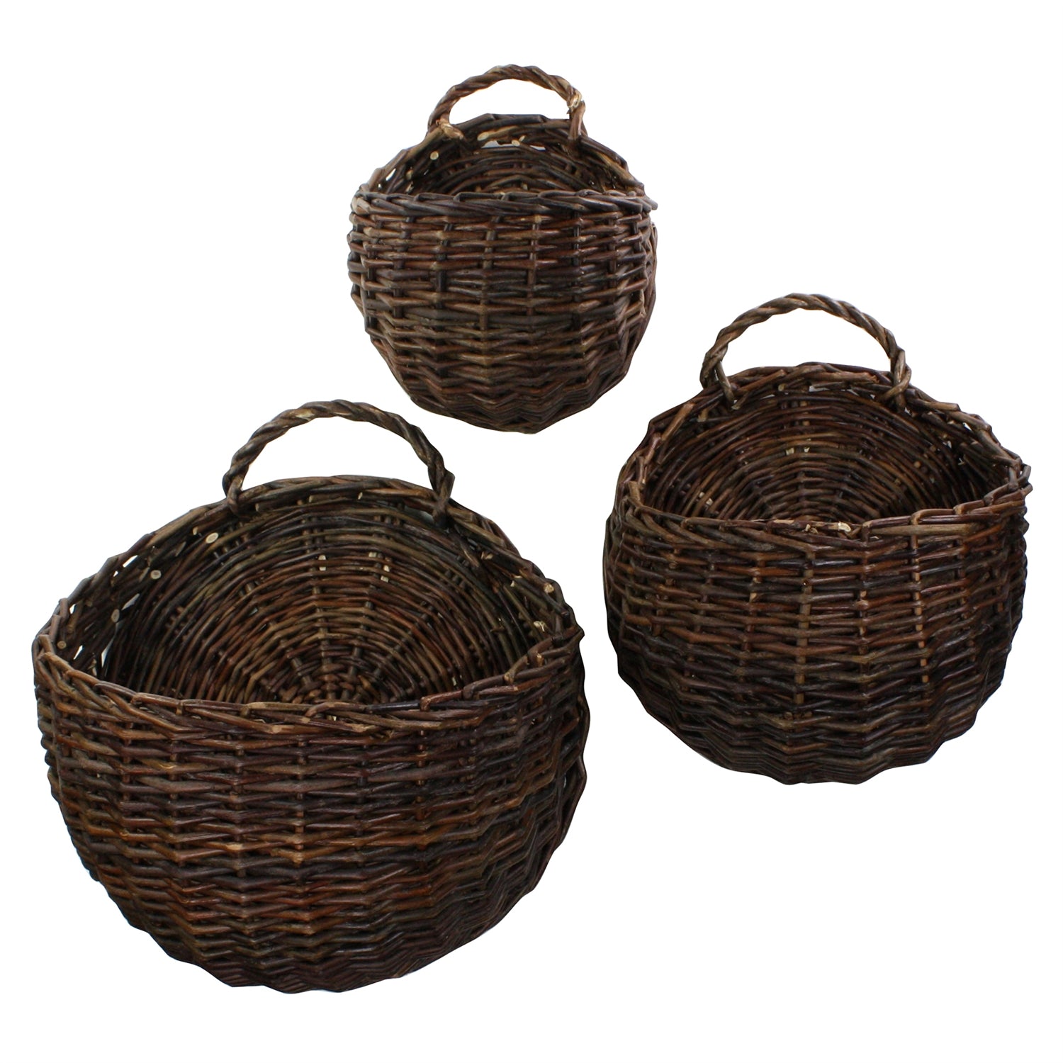 Winder Woven Willow Wall Basket, Set of 3 - Colonial House of Flowers | Atlanta