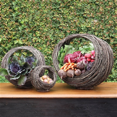 Willow Ellipse Natural Basket, Set of 3 - Colonial House of Flowers | bespoke floral design + online shop | Atlanta, Georgia