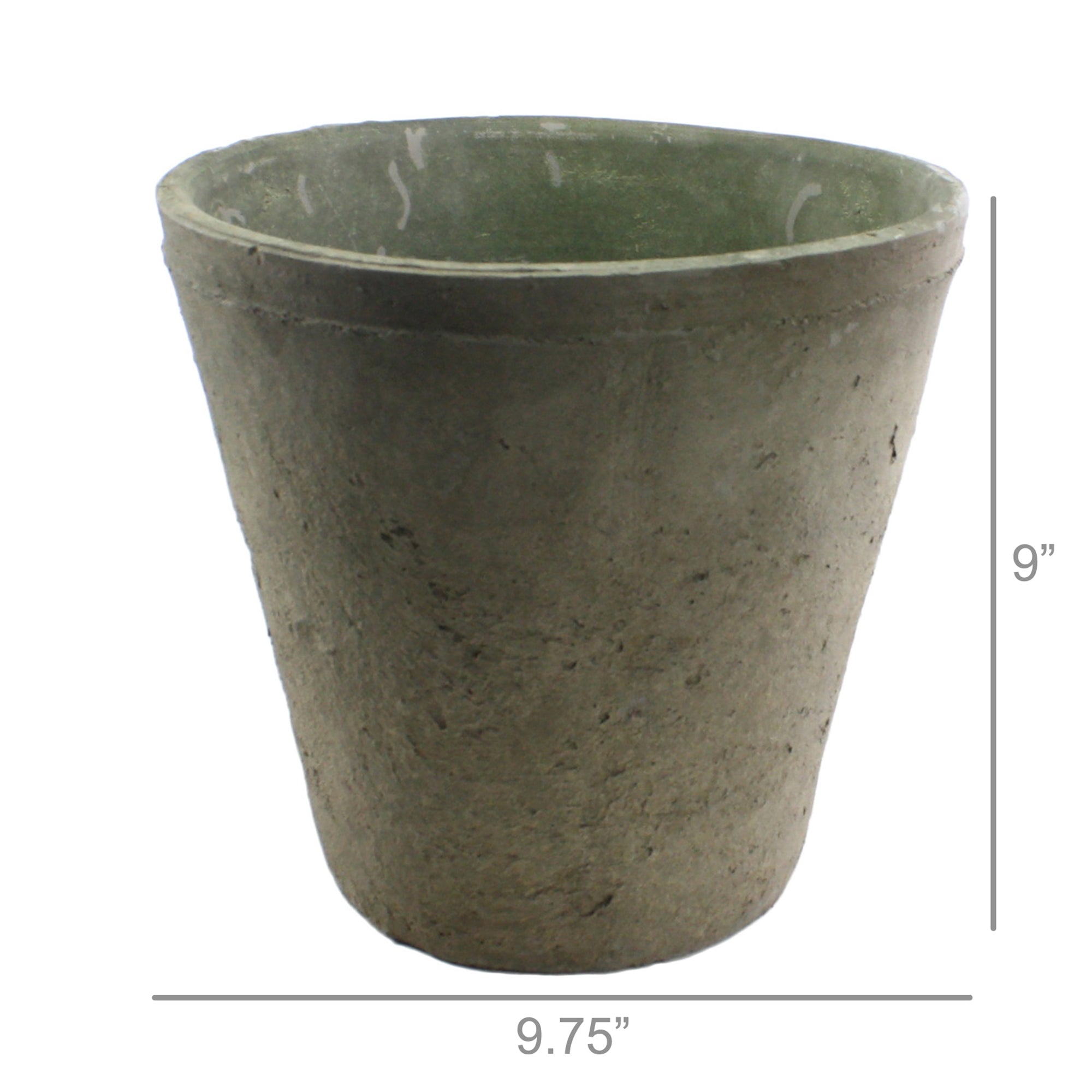 Rustic Terra Cotta Rose Pot, Grande, Grey, Set of 2
