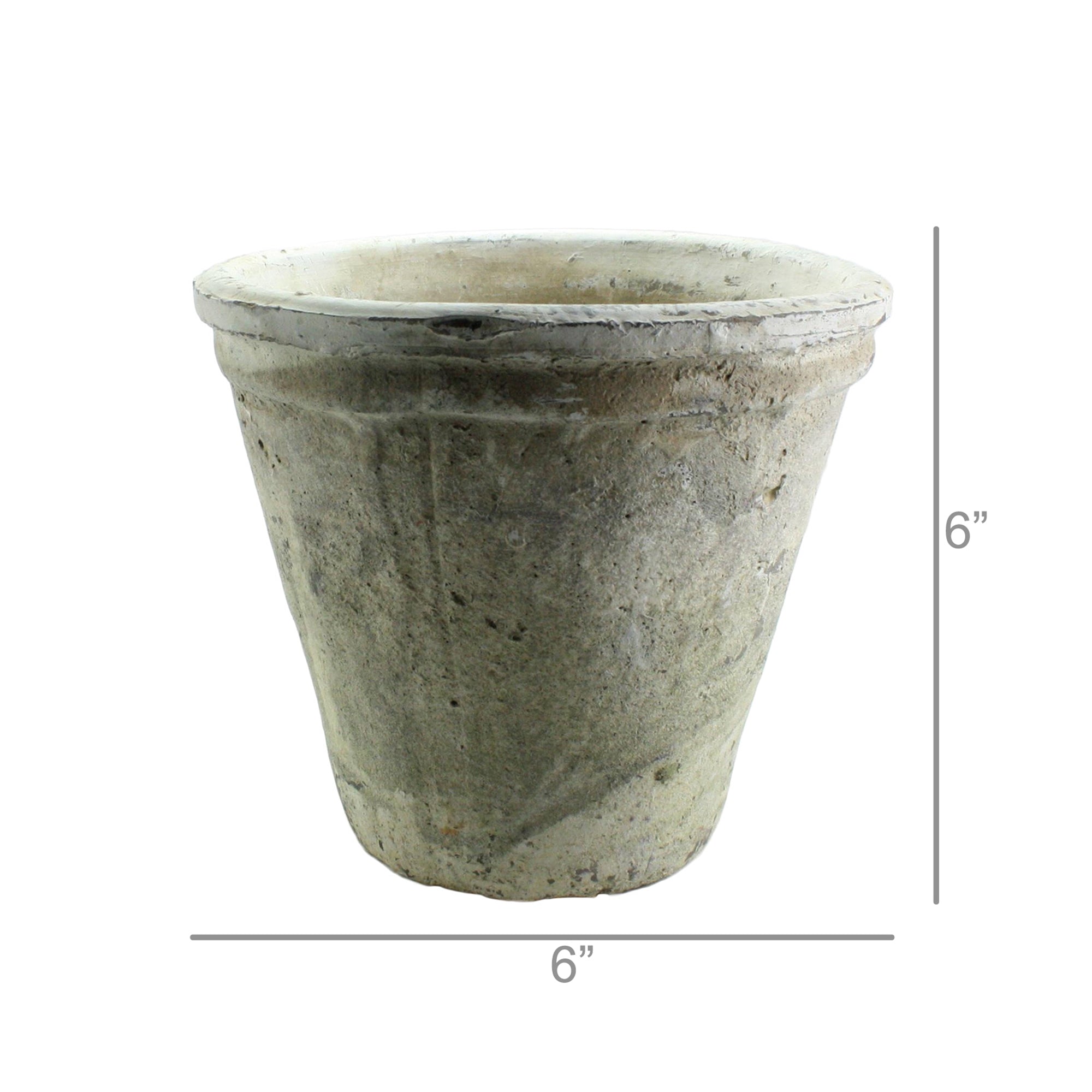 Rustic Short Whitestone Medium Terra Cotta Pot, Set of 6 or 24