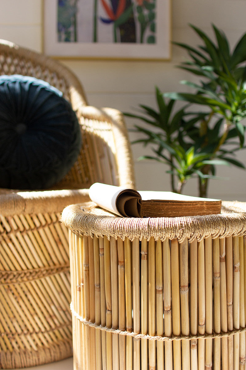 Bamboo Arm Chair With Natural Rope Detail