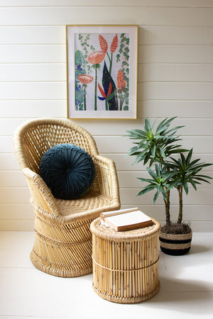 Bamboo Arm Chair With Natural Rope Detail