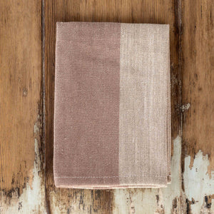 Dusty Rose Stripe Linen Cloth Napkin, Set of 4
