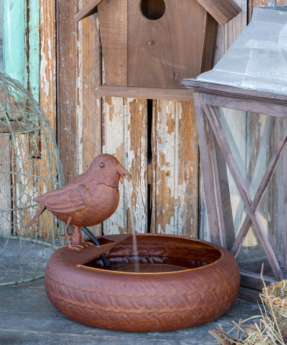 Folk Art Little Bird Fountain