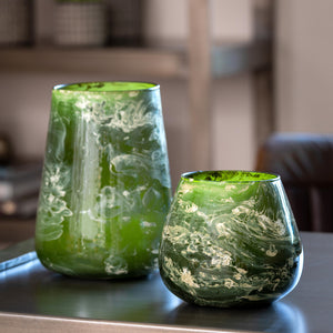 Grassway Glass Marble Finish Vase