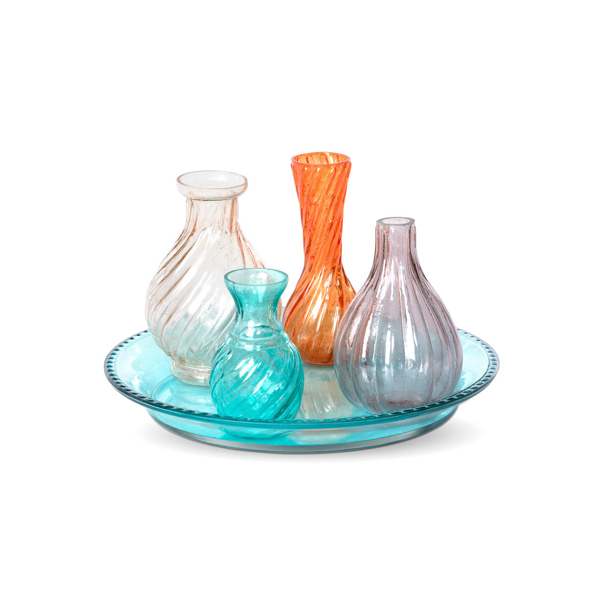 Arc-en-Ciel Vase Collection, Set of 4 Vases with Tray