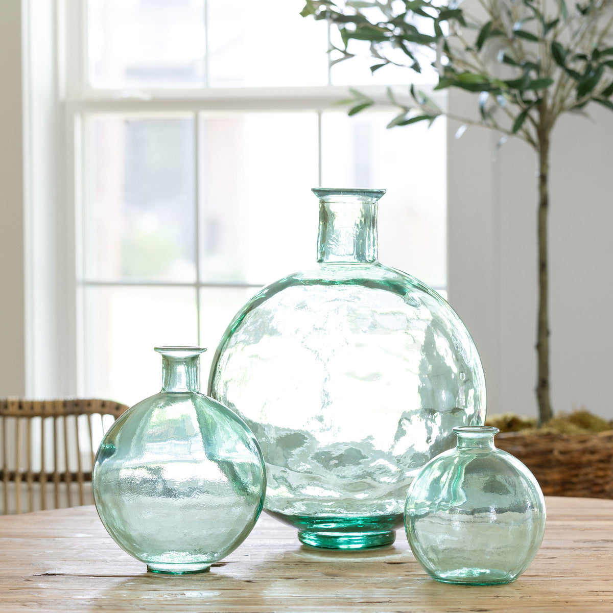 Recycled Clear Glass Artemis Vase