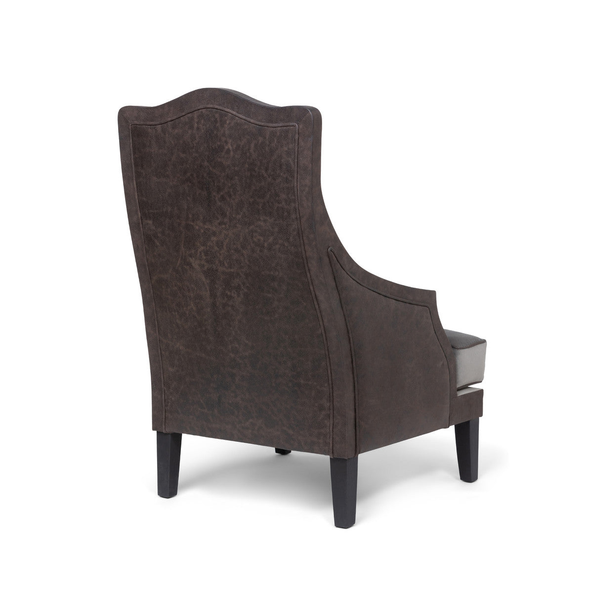 back of black luxury arm chair