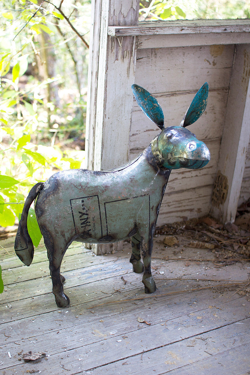 recycled metal donkey