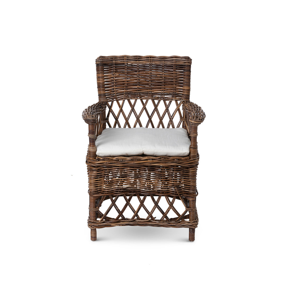 Woven Rattan Plantation Accent Chair