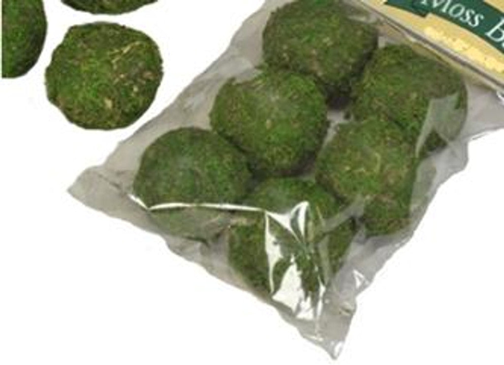 Green Moss Balls  2", Bag of 6