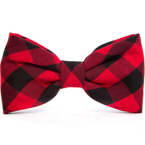 The Foggy Dog Buffalo Checkered Bowtie For Dogs, Small