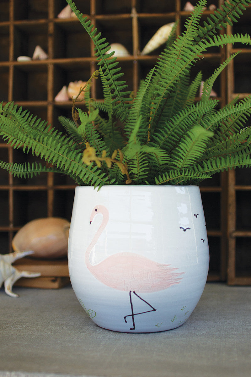 Ceramic Flamingo Vase