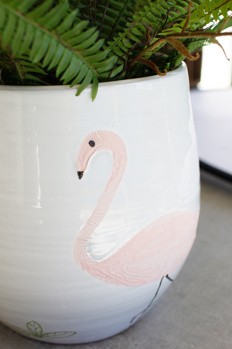 Ceramic Flamingo Vase