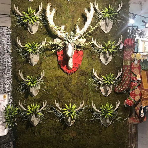 Recycled Wood Deer Head Wall Art Hanging