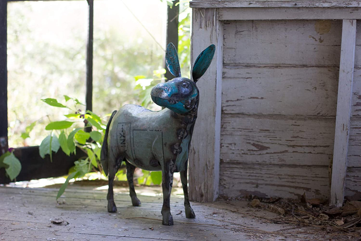 recycled metal donkey