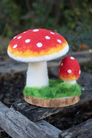 Felt Colorful Toadstool Mushroom
