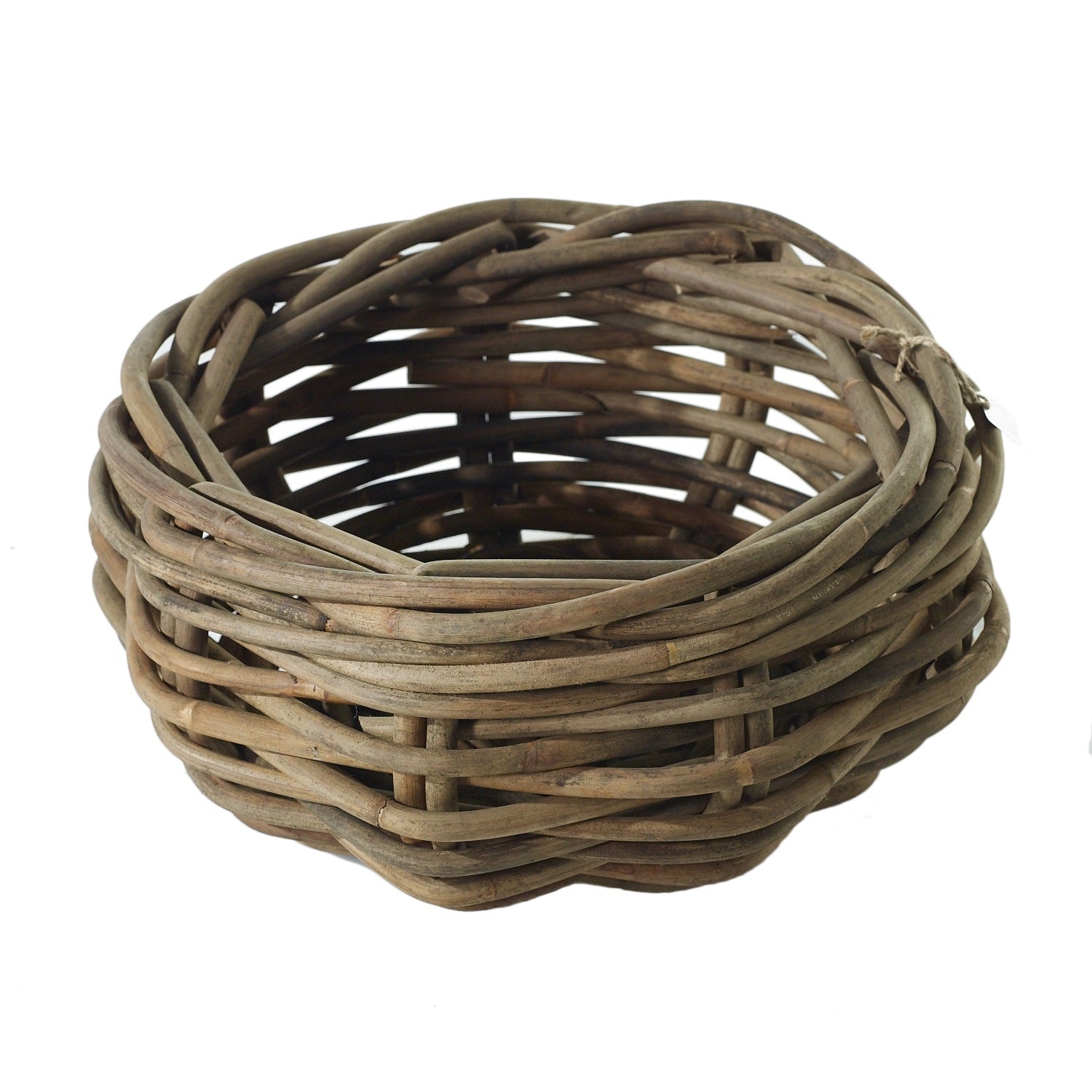 cabana rattan basket on white background