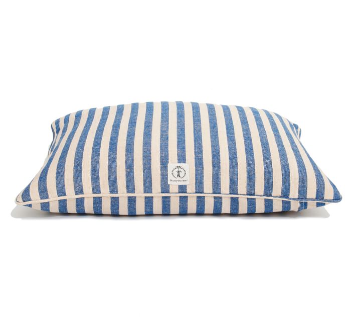 blue vintage stripe harry barker style dog bed