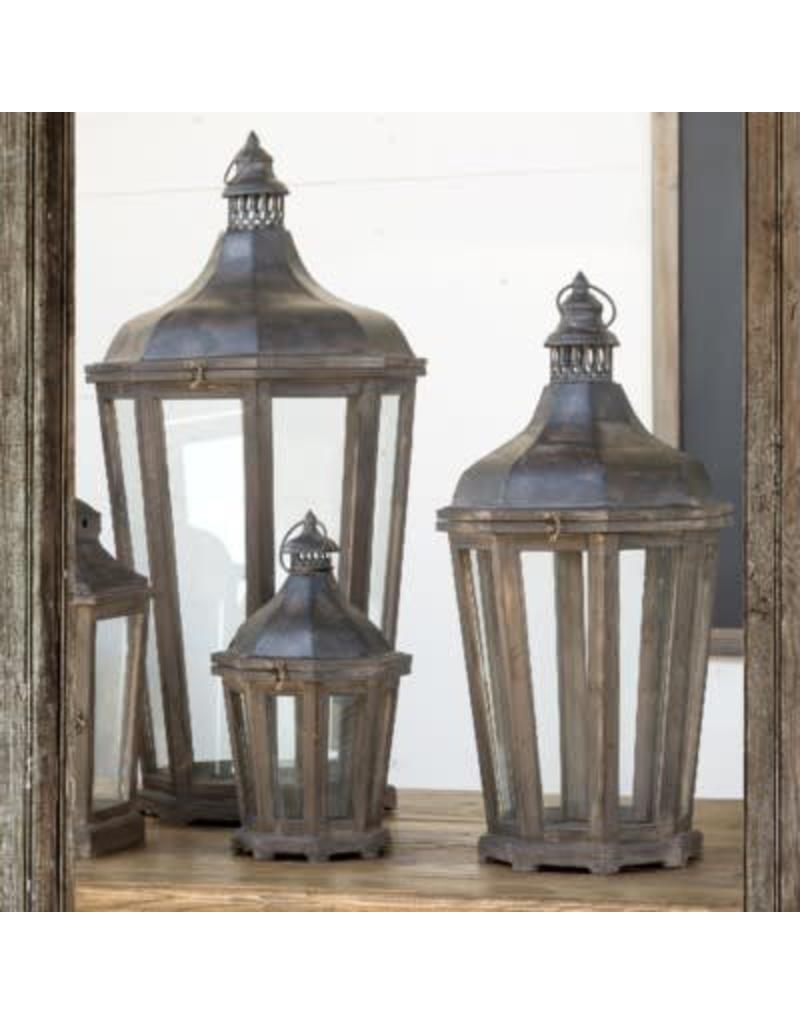 Wood & Galvanized Metal Hillcrest Lanterns by Park Hill Collection, Set of 3 - Colonial House of Flowers | Atlanta