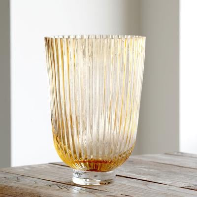 Murray Melon Glass Vase With Footed Base