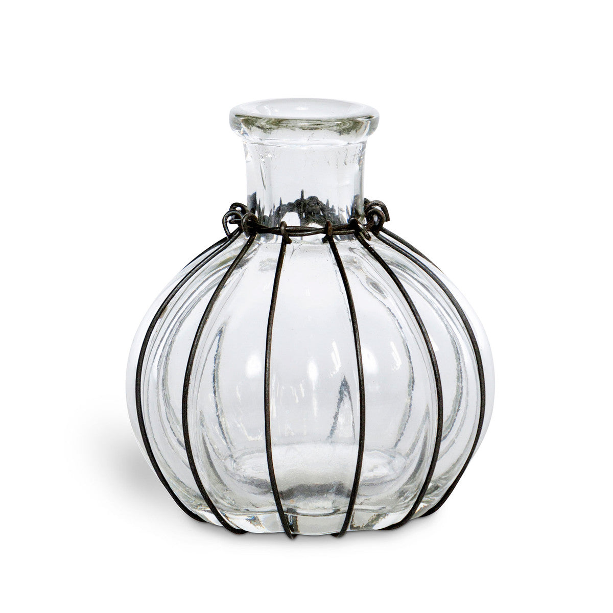 Lulu Wire Wrapped Clear Glass Vase Collection