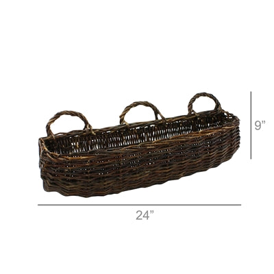 Willow Natural Rectangle Wall Basket - Colonial House of Flowers | bespoke floral design + online shop | Atlanta, Georgia