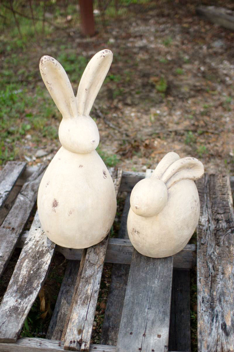 Easter Garden Rabbit Sculpture Set