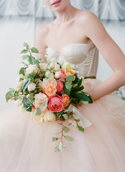 pink, blush, yellow luxury flower bouquet made by Christy Griner Hulsey colonial house of flowers in atlanta, georgia