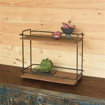 Wood and Metal Plant Stand