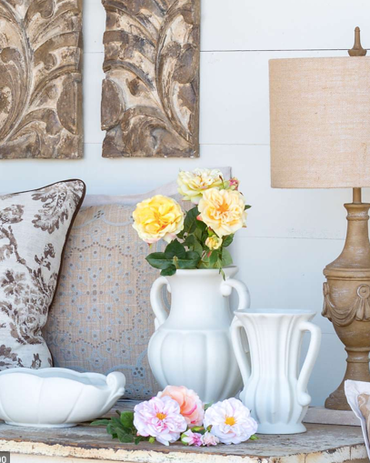 Vintage Style Flower Vase Collection Set of 4 Colonial House of Flowers Atlanta Plants Vases Containers Florist Weddings Events Georgia Southern South 